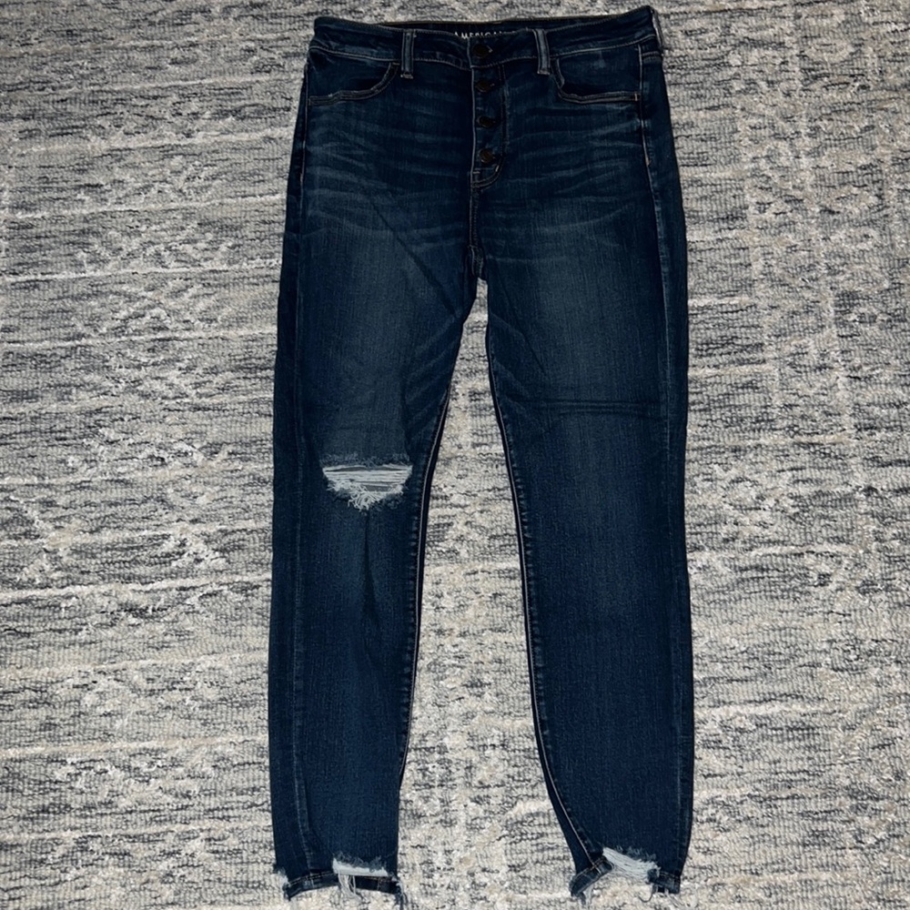 American Eagle Hi-Rise Jegging Crop Next Level Stretch 14 Regular